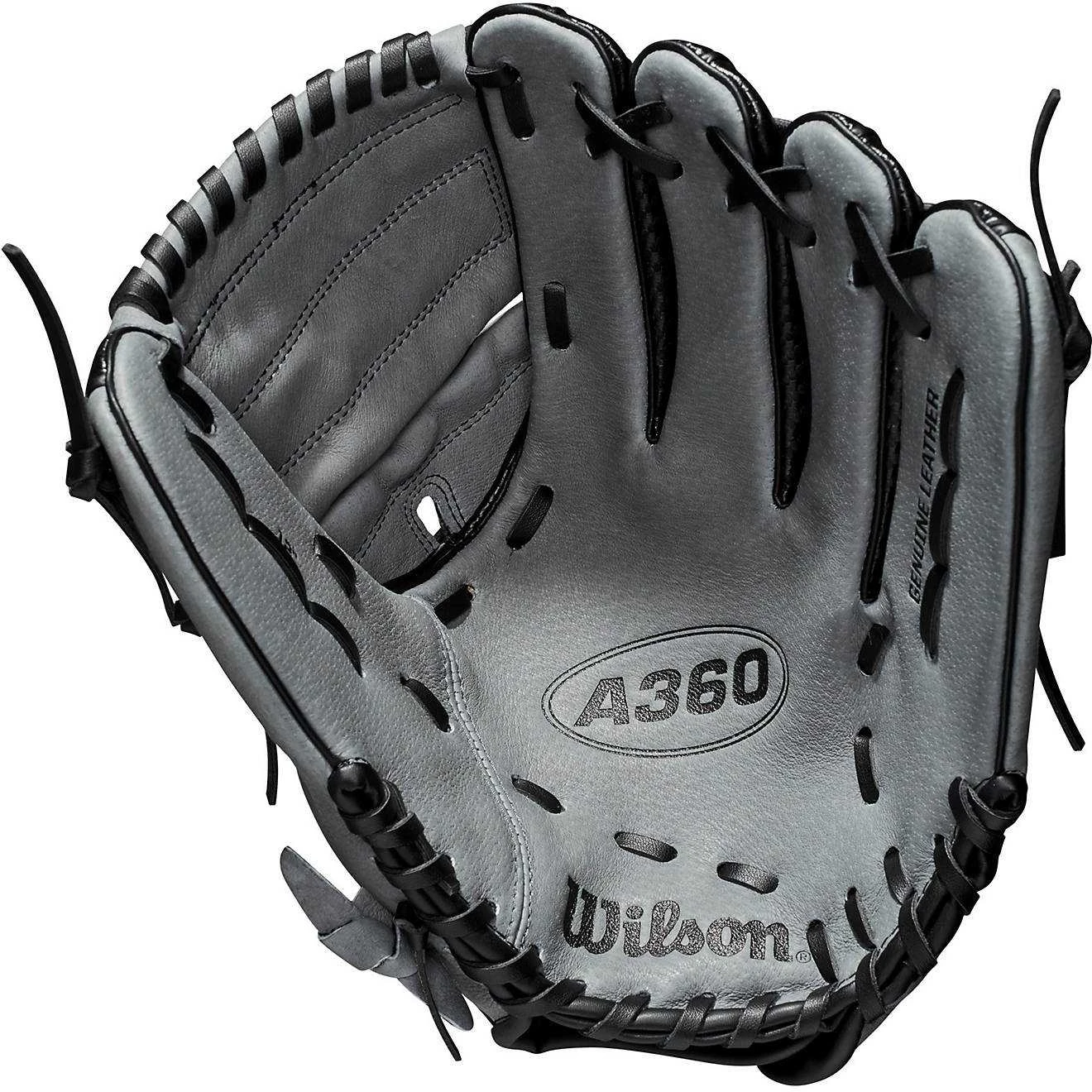 Wilson A360 12.00" Utility Baseball Glove - Black Gray - Image 2