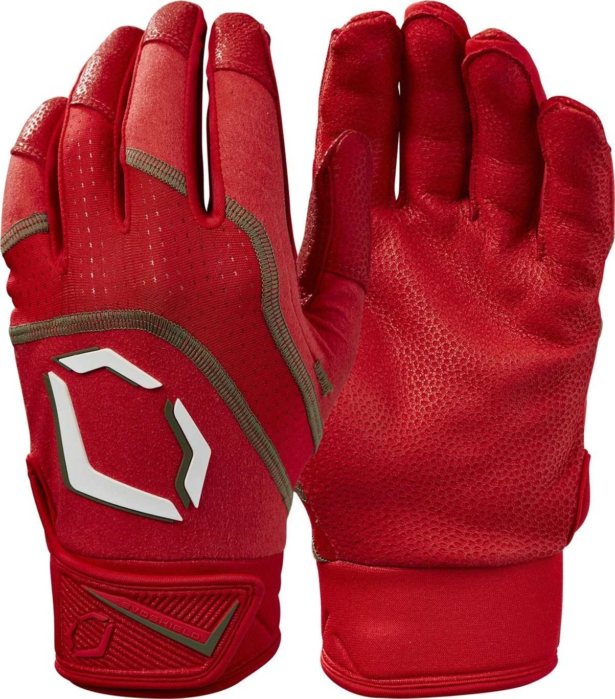EvoShield Youth Evo Khaos Batting Gloves - Scarlet