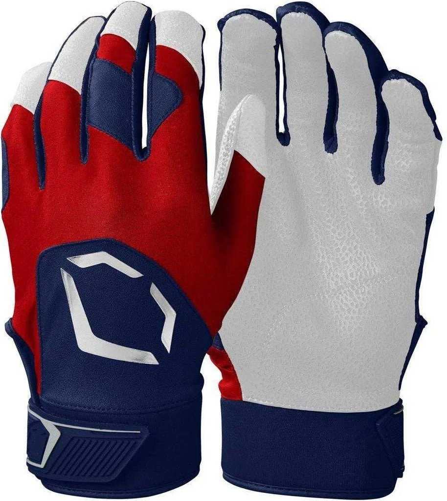 EvoShield Youth Evo Standout Batting Gloves - Navy Scarlet
