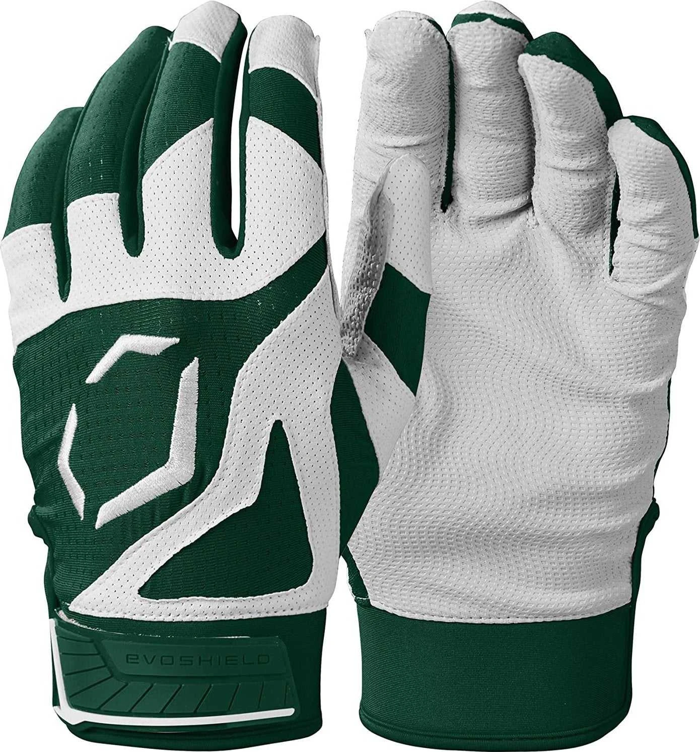 EvoShield Youth SRZ-1 Batting Gloves - Dark Green