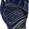 Franklin Chrome Powerstrap Adult Batting Gloves - Navy