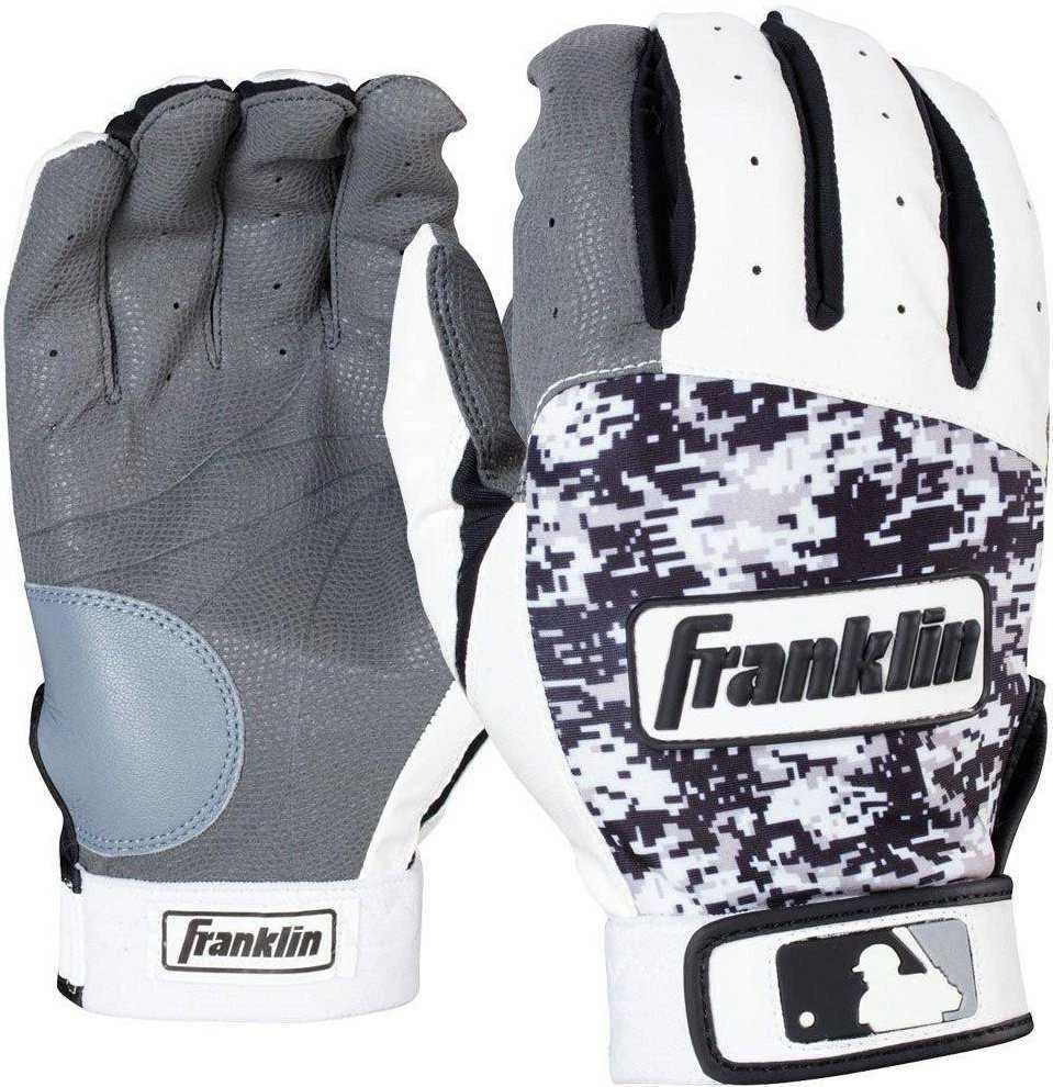Franklin Digitek Youth Batting Gloves - White Black Camo - Image 3