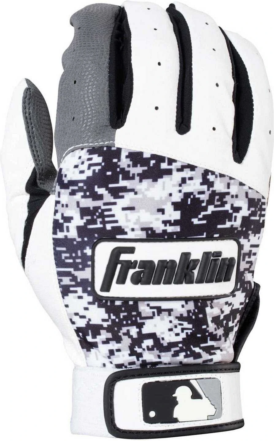 Franklin Digitek Youth Batting Gloves - White Black Camo