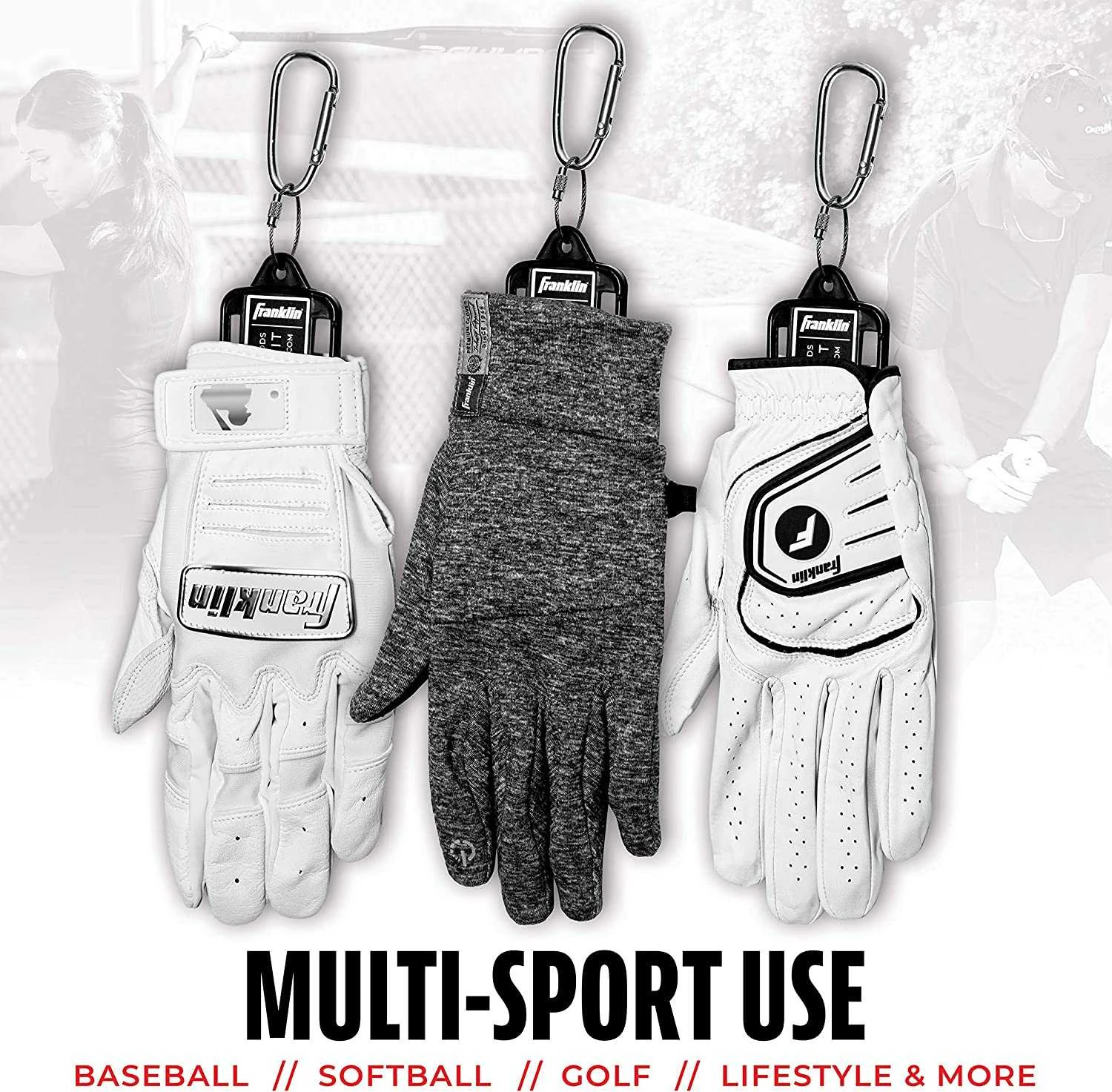 Franklin Sports Batting Glove Aerator Inserts - Black - Image 5