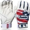 Franklin USA Classic XT Youth Batting Gloves - White Red