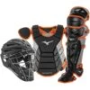 Mizuno Samurai Adult 16" Baseball Boxed Catcher's Gear Set - Black Orange