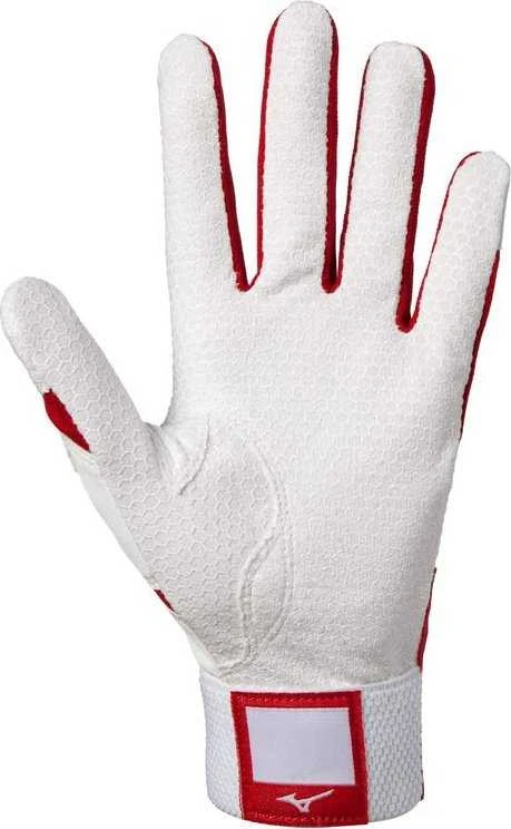 Mizuno Youth MVP Batting Gloves - Red White - Image 2