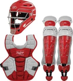 Rawlings 2022 Velo 2.0 Intermediate Catcher's Set - Scarlet White