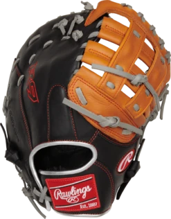 Rawlings 2023 R9 Contour Series 12.00" First Base Mitt R9FMU-17BT- Black Tan