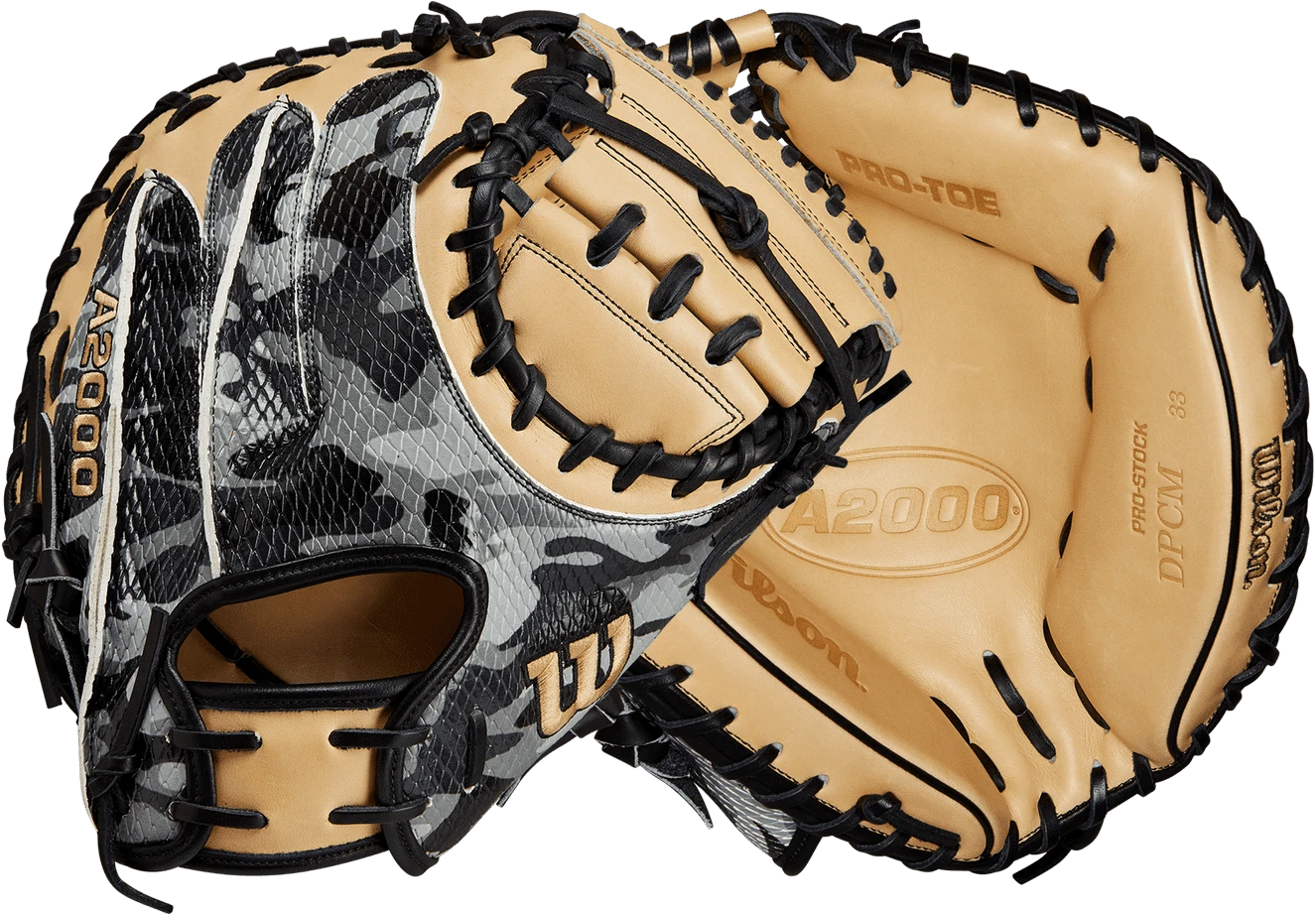 Wilson A2000 CM33SS Catcher's Mitt WBW10128333 Oct 2022 GOTM - Black Camo Blonde - Image 3