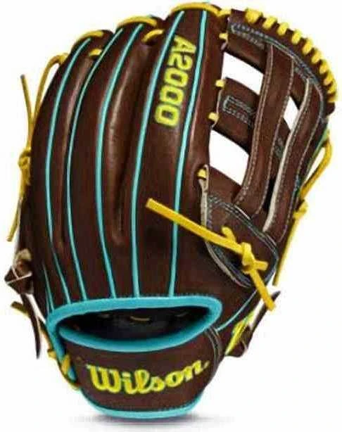 Wilson A2000 DW5 12.00" Infield Glove Feb 2022 GOTM WBW10087812 - Dark Brown Yellow