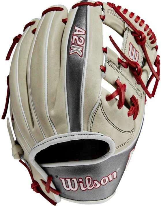 Wilson 2022 A2K 1787 11.75" Infield Glove June 2022 GOTM WBW1008841175 - Silver And Gunmetal Gray