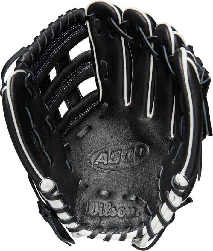 Wilson A500 10.50" Infield Baseball Glove - Black White - Image 2