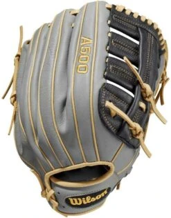 Wilson A500 12.50" Outfield Baseball Glove - Gray Black