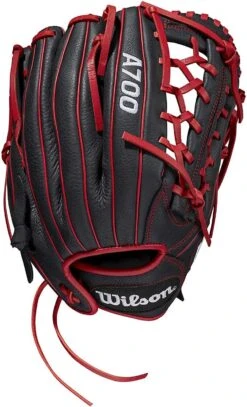 Wilson A700 12.00" Youth Outfield Glove WBW10012812 - Black Red White