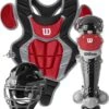 Wilson C200 Youth Catcher's Gear Kit - Black Scarlet